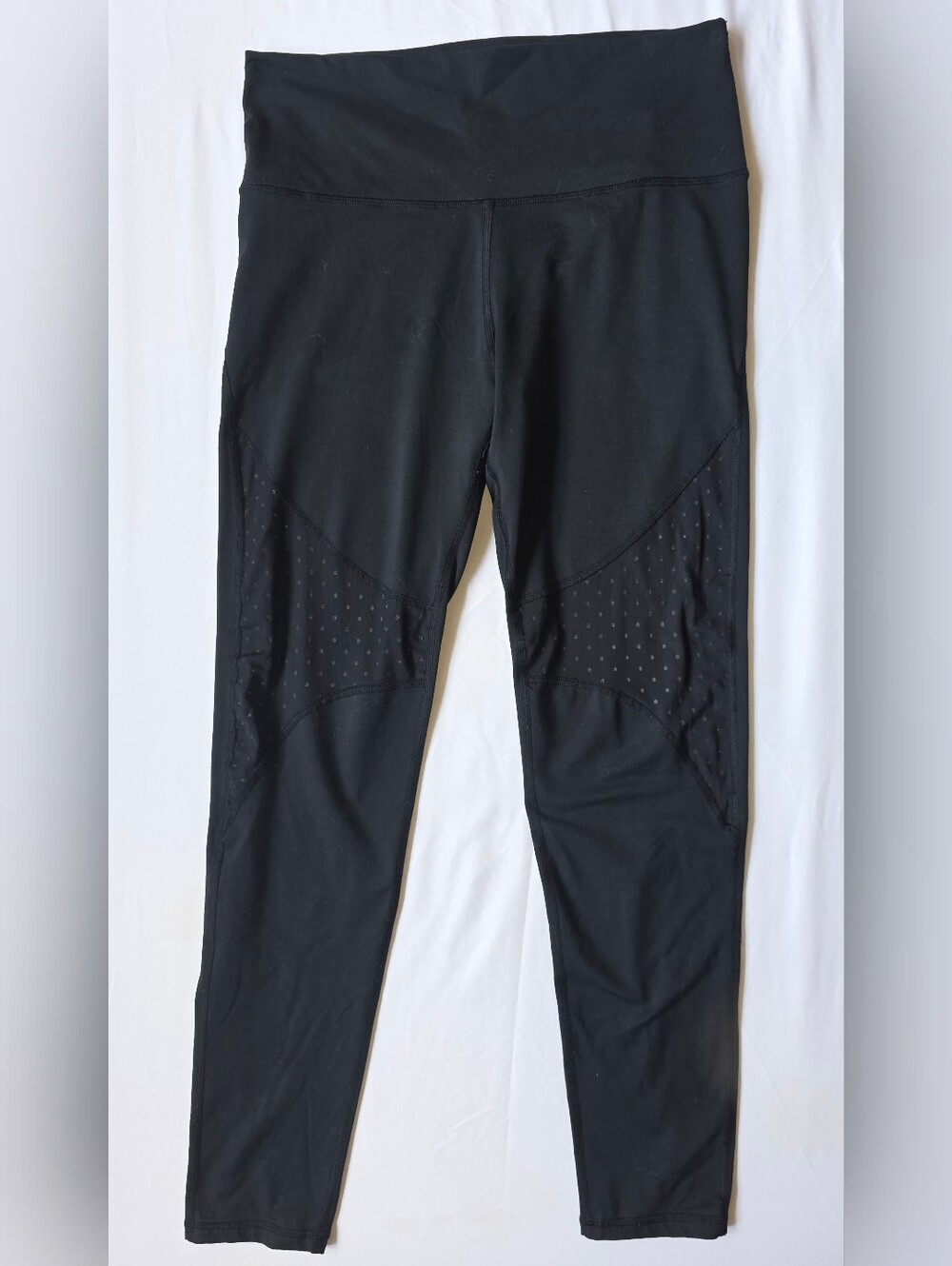 Aerie Chill Play Move Black Mesh Panel Leggings